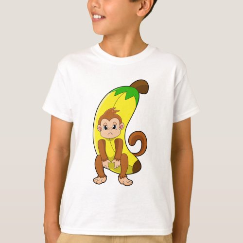 Monkey with Banana T_Shirt