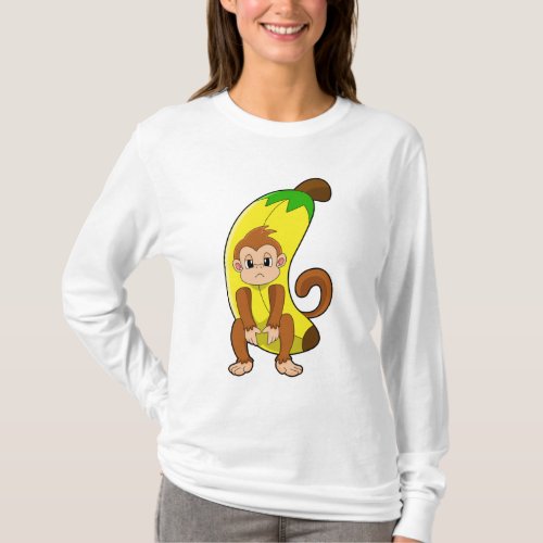 Monkey with Banana T_Shirt