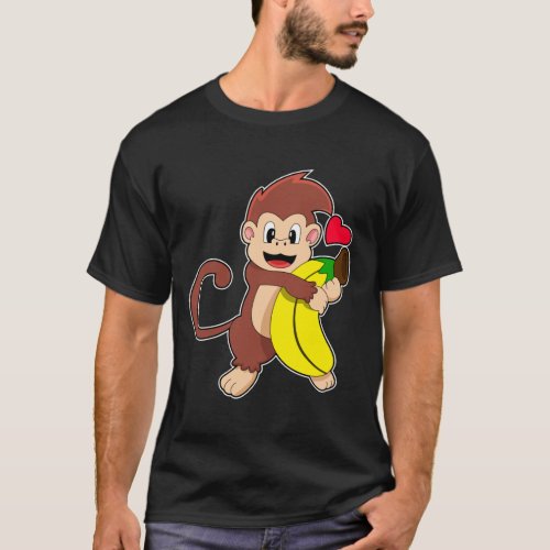 Monkey with Banana T_Shirt