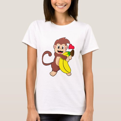 Monkey with Banana T_Shirt