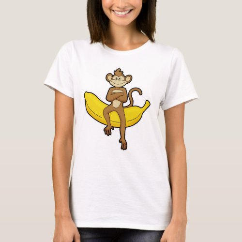 Monkey with Banana T_Shirt