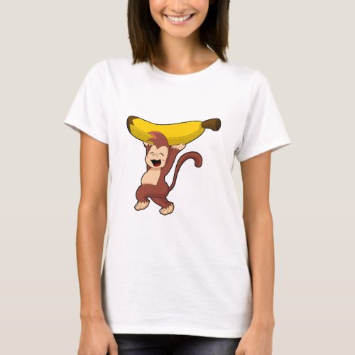 Monkey with Banana T_Shirt