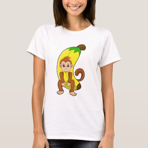 Monkey with Banana T_Shirt