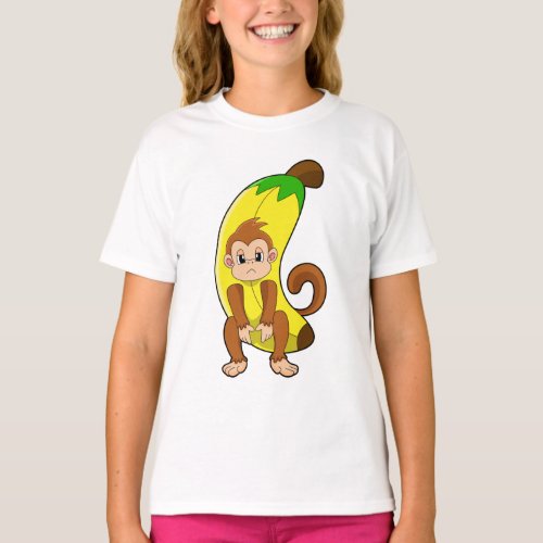 Monkey with Banana T_Shirt