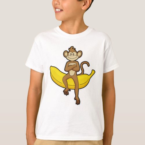 Monkey with Banana T_Shirt