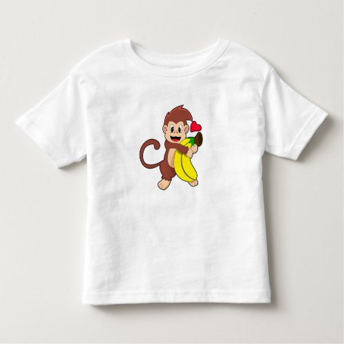 Monkey with Banana Toddler T_shirt