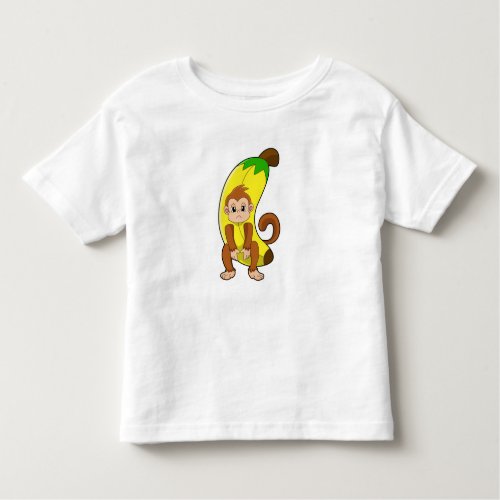 Monkey with Banana Toddler T_shirt