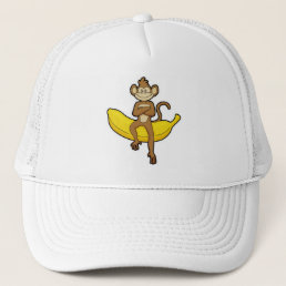 Monkey with Banana Trucker Hat