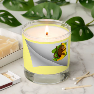 monkey with banana under the patch scented candle