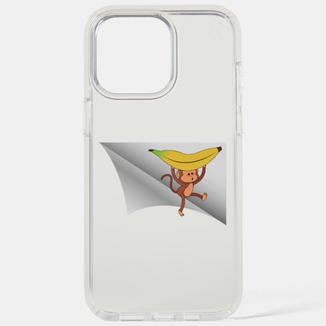 monkey with banana under the patch speck iPhone case (Front)