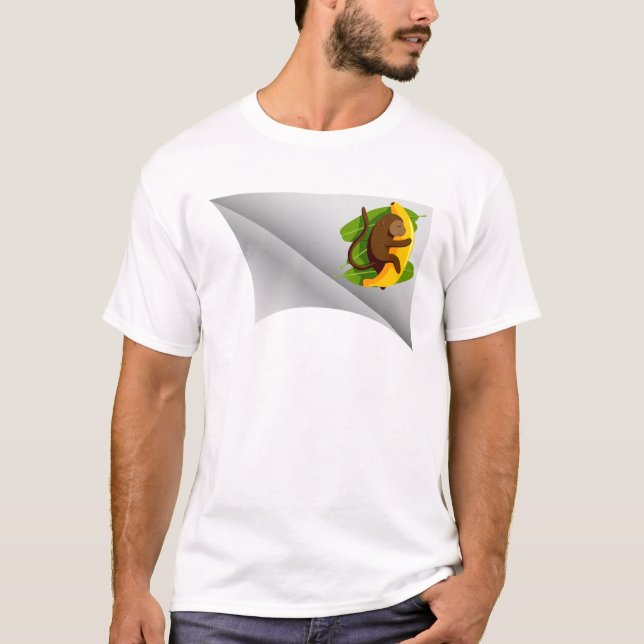 monkey with banana under the patch T-Shirt (Front)