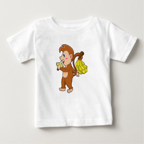 Monkey with Bananas Baby T_Shirt