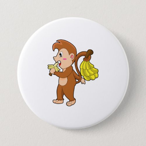 Monkey with Bananas Button
