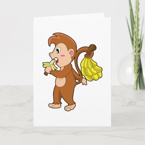 Monkey with Bananas Card