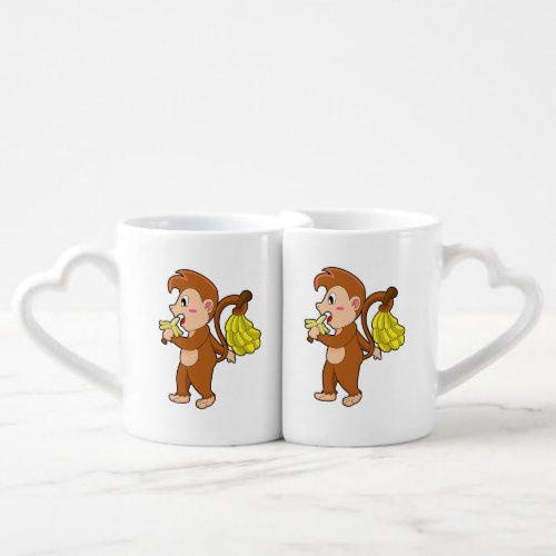 Monkey with Bananas Coffee Mug Set