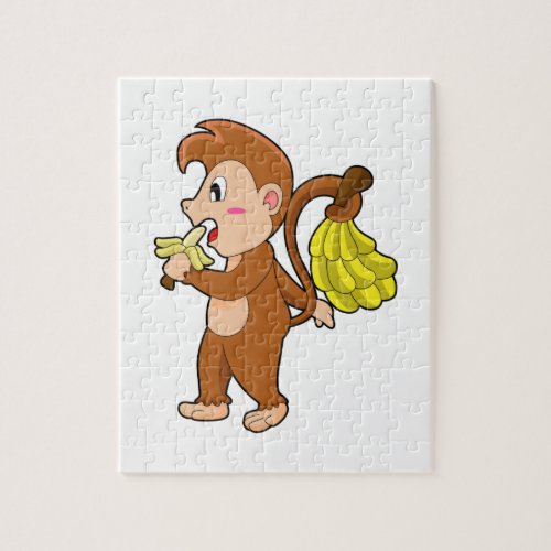 Monkey with Bananas Jigsaw Puzzle