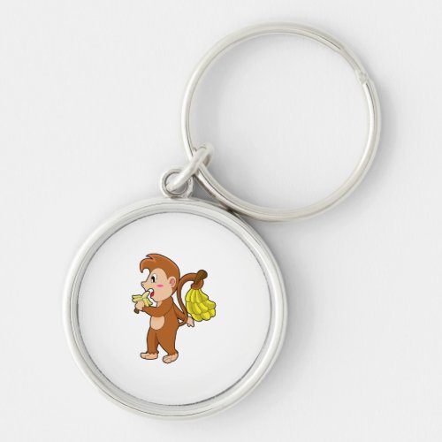 Monkey with Bananas Keychain