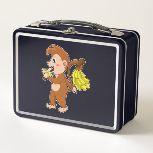 Monkey with Bananas Metal Lunch Box