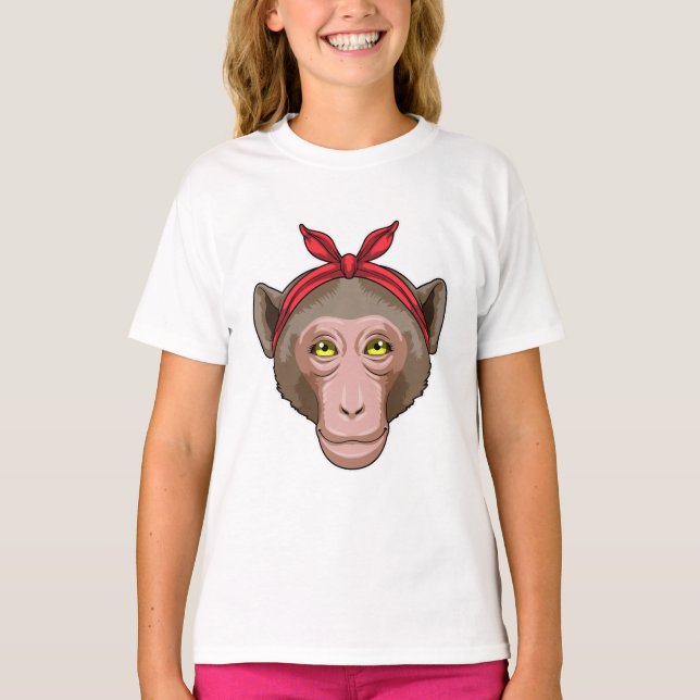 Monkey with Bandana T-Shirt (Front)