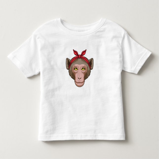 Monkey with Bandana Toddler T-shirt (Front)