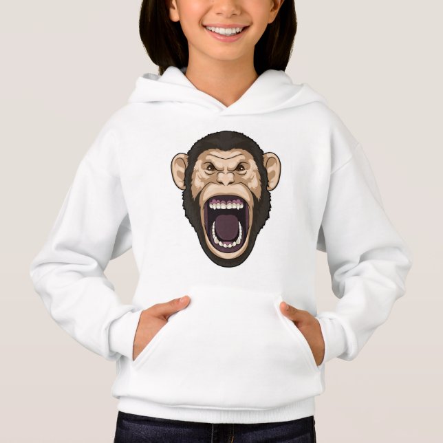 Monkey with black Hairs Hoodie (Front)