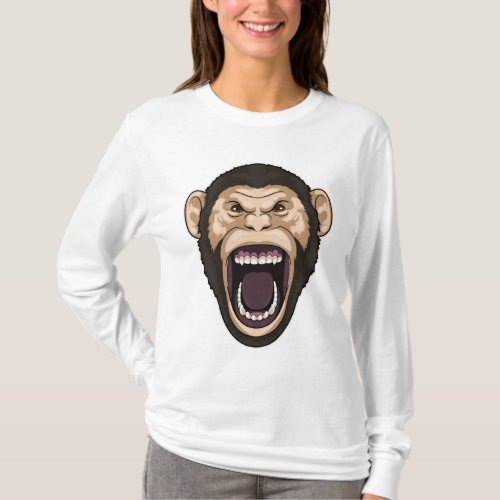 Monkey with black Hairs T_Shirt