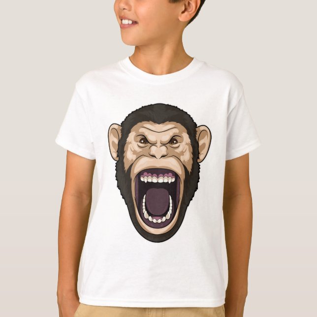 Monkey with black Hairs T-Shirt (Front)