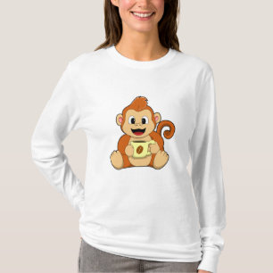 Monkey with Cup of Coffee T-Shirt