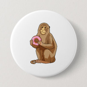 Monkey with Donut Button