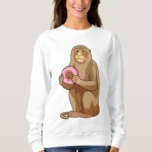 Monkey with Donut Sweatshirt (Front)