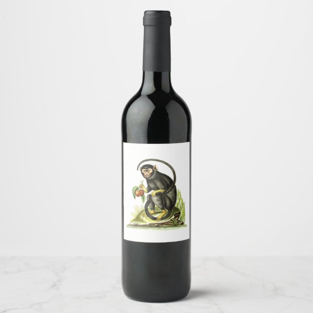 Monkey With Fruit Wine Label (Front)