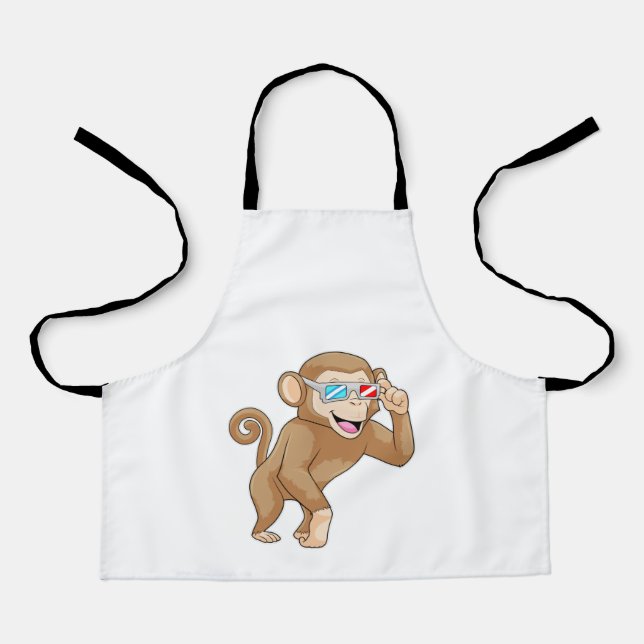 Monkey with Glasses Apron (Front)