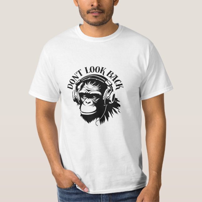 Monkey With Headphones – Focus Tee (Front)