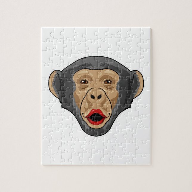 Monkey with Kiss mouth Jigsaw Puzzle (Vertical)