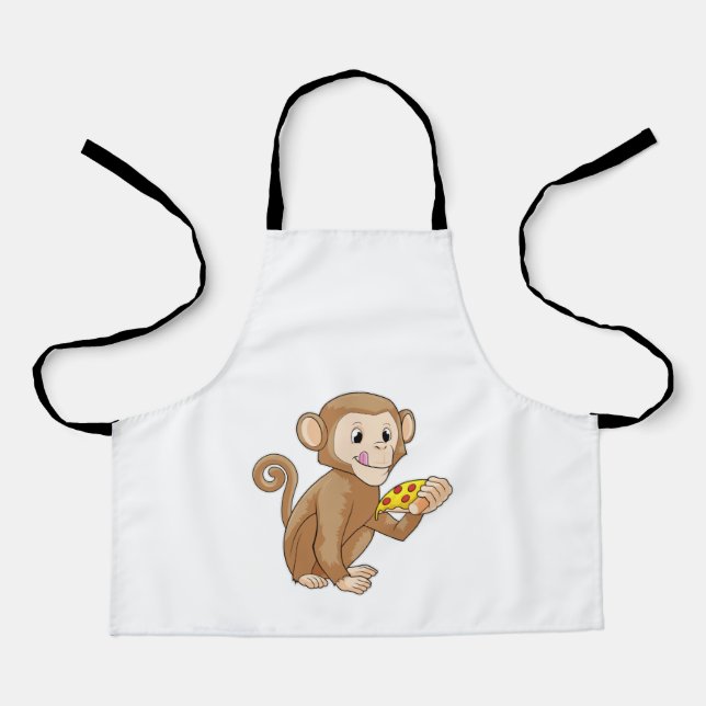 Monkey with Piece of Pizza Apron (Front)
