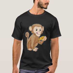 Monkey with Piece of Pizza T-Shirt