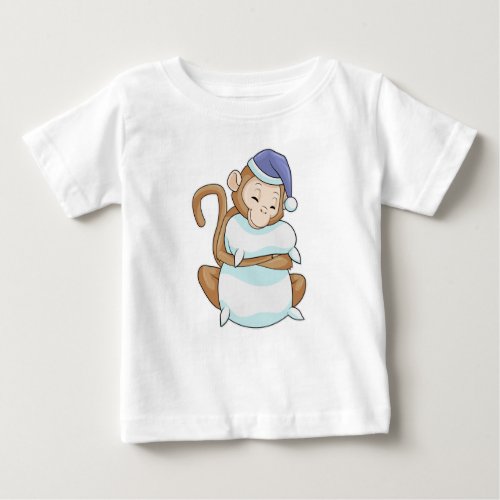 Monkey with Pillow  Sleepyhead Baby T_Shirt