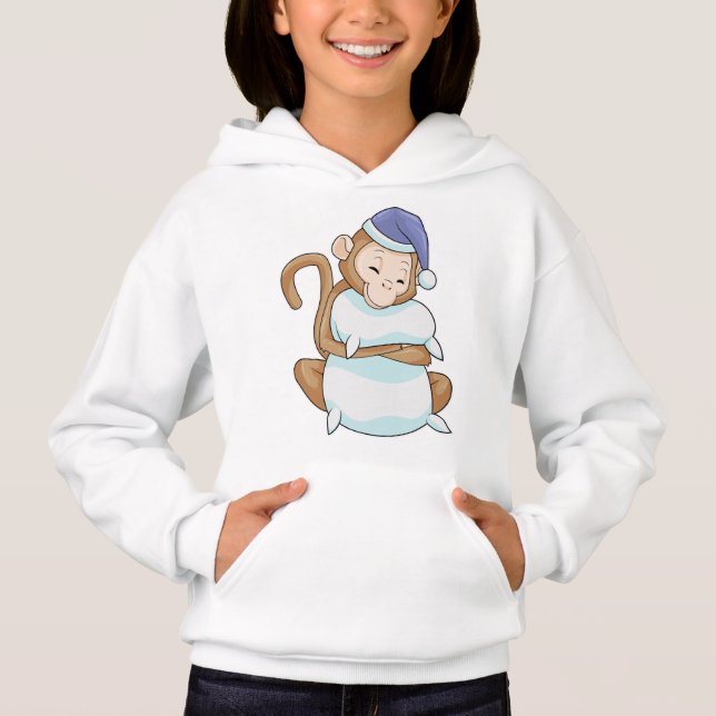 Monkey with Pillow & Sleepyhead Hoodie (Front)
