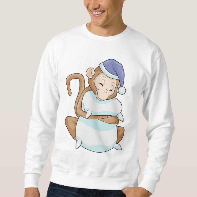Monkey with Pillow & Sleepyhead Sweatshirt (Front)