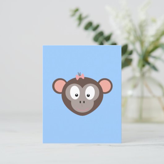 Monkey with pink ribbon (Standing Front)