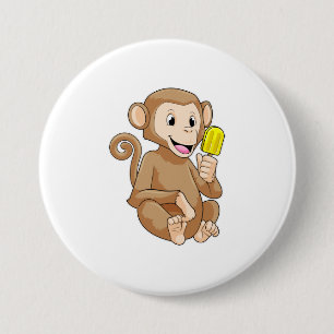 Monkey with Popsicle Button