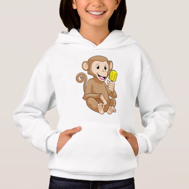 Monkey with Popsicle Hoodie (Front)