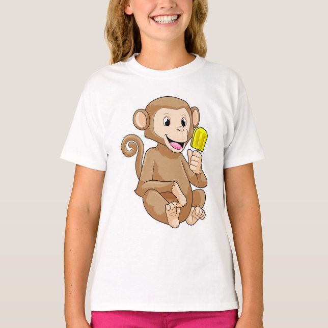 Monkey with Popsicle T-Shirt (Front)