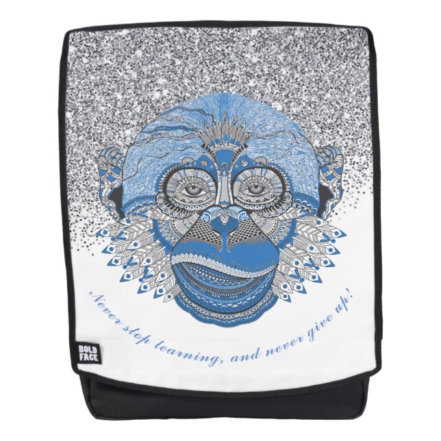 Monkey with Quote Backpack (Front)