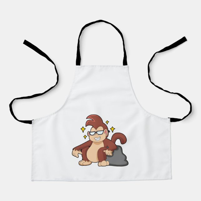 Monkey with Sunglasses Apron (Front)