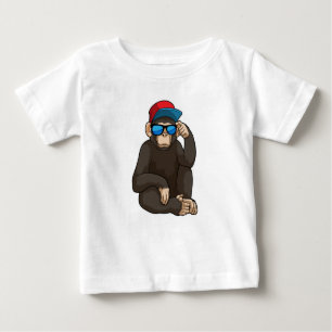 Monkey with Sunglasses Baby T-Shirt