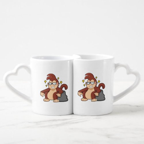 Monkey with Sunglasses Coffee Mug Set