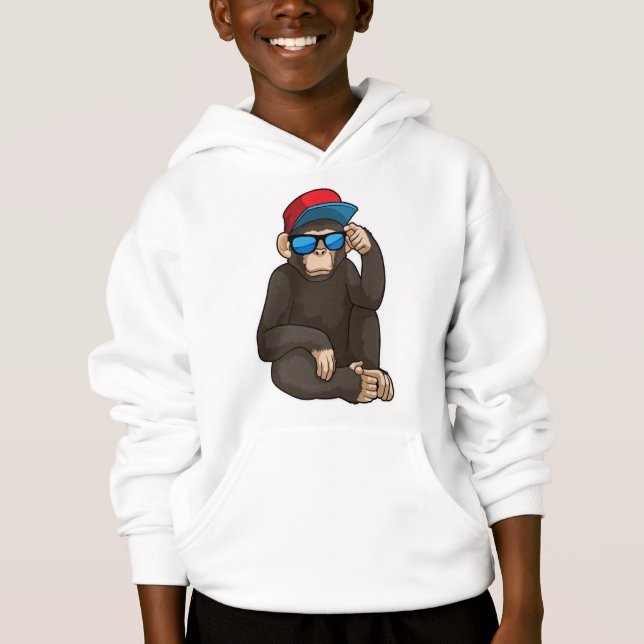 Monkey with Sunglasses Hoodie (Front)