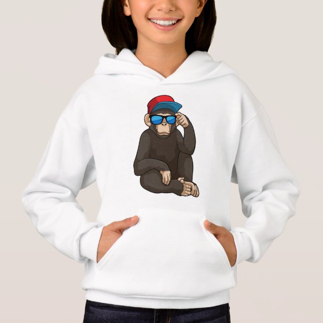 Monkey with Sunglasses Hoodie (Front)