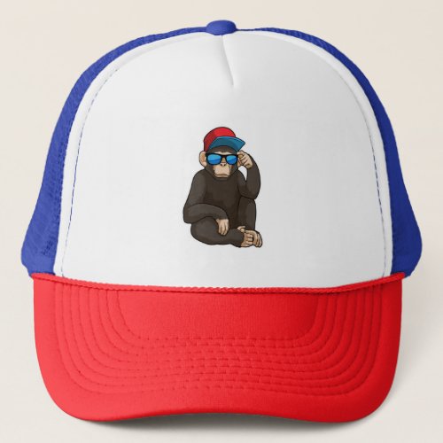 Monkey with Sunglasses Trucker Hat